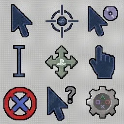 Play Station 1 mouse cursor