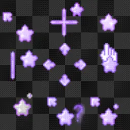 Pretty Pastel Purple Stars animated mouse cursor