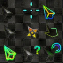Prismatic animated mouse cursor