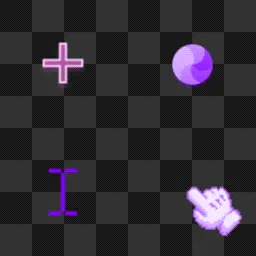 Purple Glowing Cursors