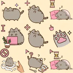 Pusheen animated mouse cursor
