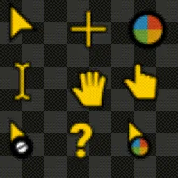 Rainbow animated mouse cursor