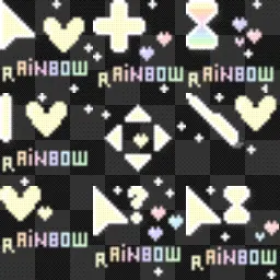 Rainbow - cream color animated mouse cursor