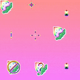 Rainbow Strawberry animated mouse cursor