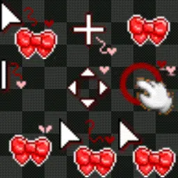 Red bow animated mouse cursor