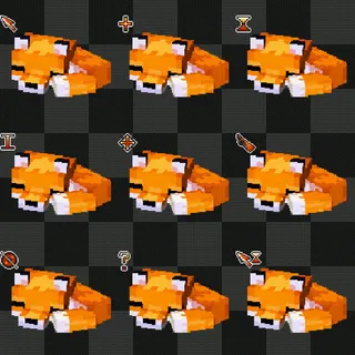 Red fox from Minecraft mouse cursor