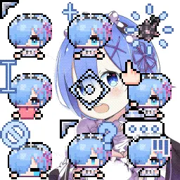 Rem💙 animated mouse cursor