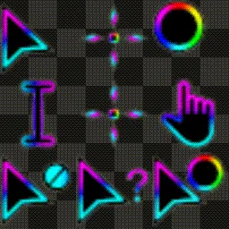 RGB animated mouse cursor