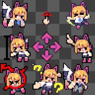 Saiba Momoi animated mouse cursor