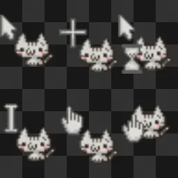 Silly Grey Cats mouse cursor