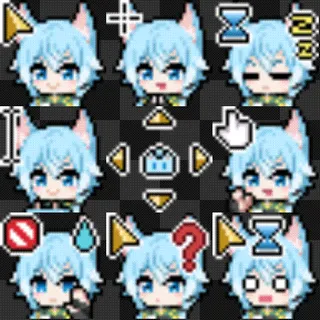 Sinon Asada (ALO) animated mouse cursor