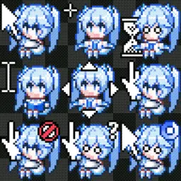snow miku (@nokia_yan) animated mouse cursor