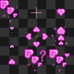 Sparkling Pink Hearts Set animated mouse cursor