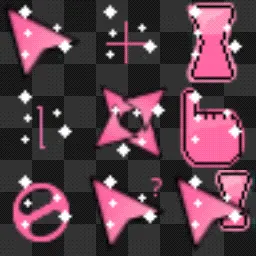 Sparkly Pink animated mouse cursor