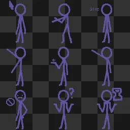 STICK MAN PURPLE mouse cursor