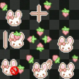 strawberry pink bunny animated mouse cursor
