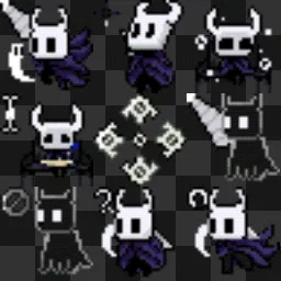 the knight from hollow knight animated mouse cursor