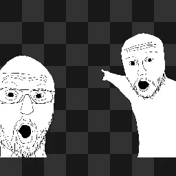 two soyjaks pointing mouse cursor