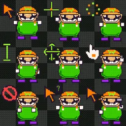 Wawario and Wawaluigi animated mouse cursor