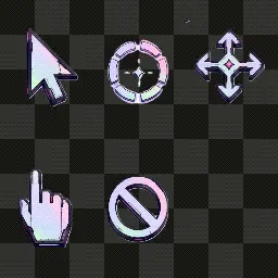 white anime Cyberpunk mouse cursor