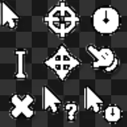 white with black trim animated mouse cursor