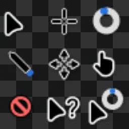 win11 black animated mouse cursor