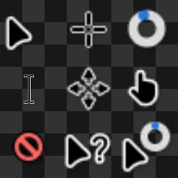 windows 11 dark animated mouse cursor