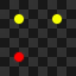 Yellow and red dot mouse cursor