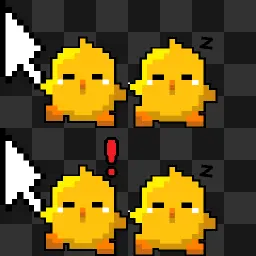 Yellow ducky animated mouse cursor