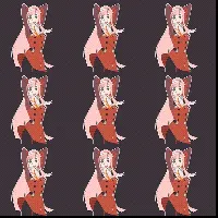Zero Two dancing animated mouse cursor